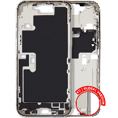 Mid-Frame Housing  W/ Small Parts For iPhone 16 Pro Max (EU / Global Version) (Used OEM Pull: Grade B) (Natural Titanium)