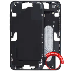 Mid-Frame Housing  W/ Small Parts For iPhone 16 Plus (EU / Global Version) (Used OEM Pull: Grade B) (Black)