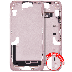Mid-Frame Housing  W/ Small Parts For iPhone 15 Plus (EU / Global Version) (Used OEM Pull: Grade C) (Pink)