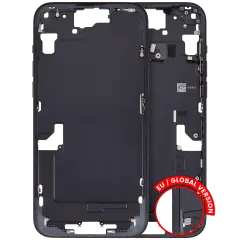 Mid-Frame Housing  W/ Small Parts For iPhone 15 Plus (EU / Global Version) (Used OEM Pull: Grade B) (Black)