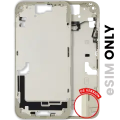 Mid-Frame Housing  W/ Small Parts For iPhone 15 Plus (US Version) (Used OEM Pull: Grade A) (Yellow)