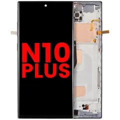 LCD Assembly With Frame (Without Fingerprint Sensor) For Samsung Galaxy Note 10 Plus (Aftermarket Plus: Incell) (Aura Black)