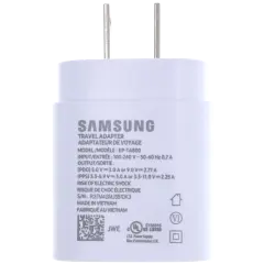USB Type C Samsung Wall Power Adapter (OEM Grade New) (240v USA) (White)