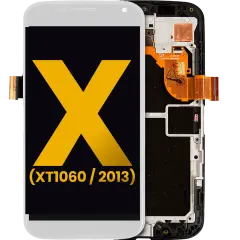 LCD Assembly With Frame For Motorola Moto X (XT1060 / 2013) (Refurbished) (White)