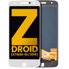 LCD Assembly Without Frame For Motorola Moto Z / Moto Z Droid (XT1650-01 / 2016) (Refurbished) (White)