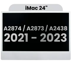 Complete LCD Display Assembly For iMac 24" A2874 / A2873 (2023) / A2438 (2021)  (LG204A-215 LM235UH1 SDD1) (Used OEM Pull: Grade A) （Small Camera hole）(Silver)