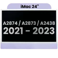 Complete LCD Display Assembly For iMac 24" A2874 / A2873 (2023) / A2438 (2021)  (LG204A-215 LM235UH1 SDD1) (Used OEM Pull: Grade A) （Small Camera hole）(Purple)