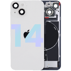 Back Glass w/ MagSafe Magnet & NFC & Flashlight Flex For iPhone 14 (Genuine OEM) (Starlight)