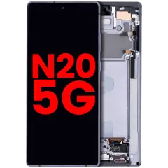 OLED Assembly With Frame For Samsung Galaxy Note 20 5G (Aftermarket Plus) (Mystic Gray)