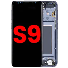 OLED Assembly With Frame For Samsung Galaxy S9 (Aftermarket Plus) (Titanium Gray)