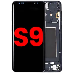 OLED Assembly With Frame For Samsung Galaxy S9 (Aftermarket Plus) (Midnight Black)