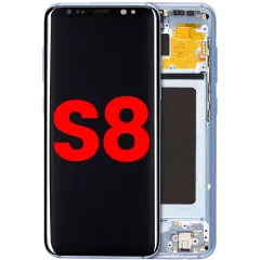 OLED Assembly With Frame For Samsung Galaxy S8 (Aftermarket Plus) (Coral Blue)