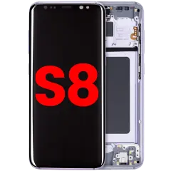 OLED Assembly With Frame For Samsung Galaxy S8 (Aftermarket Plus) (Orchid Gray)