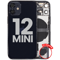 Back Housing W/ Small Parts For iPhone 12 Mini (US Version) (Used OEM Pull: Grade B) (Black)