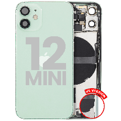 Back Housing W/ Small Parts For iPhone 12 Mini (US Version) (Used OEM Pull: Grade B) (Green)