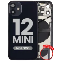Back Housing W/ Small Parts For iPhone 12 Mini (US Version) (Aftermarket Plus) (Black)