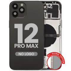 Back Housing W/ Small Parts For iPhone 12 Pro Max (EU / Global Version) (Aftermarket Plus) (Graphite)