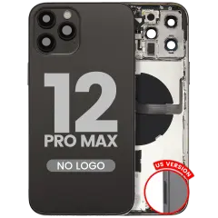Back Housing W/ Small Parts For iPhone 12 Pro Max (US Version) (Aftermarket Plus) (Graphite)