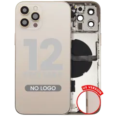 Back Housing W/ Small Parts For iPhone 12 Pro Max (US Version) (Aftermarket Plus) (Gold)