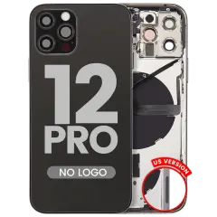 Back Housing W/ Small Parts For iPhone 12 Pro (US Version) (Aftermarket Plus) (Graphite)