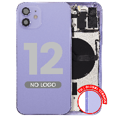 Back Housing W/ Small Parts For iPhone 12 (EU / Global Version) (Aftermarket Plus) (Purple)