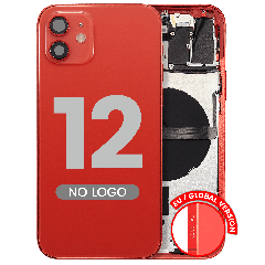 Back Housing W/ Small Parts For iPhone 12 (EU / Global Version) (Aftermarket Plus) (Red)