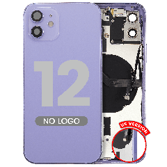 Back Housing W/ Small Parts For iPhone 12 (US Version) (Aftermarket Plus) (Purple)