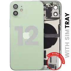 Back Housing W/ Charging Port Flex & Small Parts  For iPhone 12 (EU / Global Version) (Used OEM Pull: Grade A) (Green)