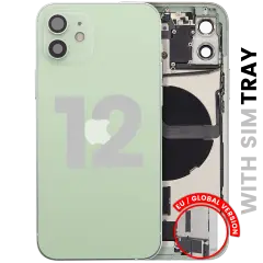 Back Housing W/ Charging Port Flex & Small Parts  For iPhone 12 (EU / Global Version) (Used OEM Pull: Grade B) (Green)