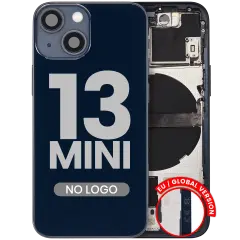 Back Housing W/ Small Parts For iPhone 13 Mini (EU / Global Version) (Aftermarket Plus) (Midnight)