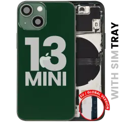 Back Housing W/ Small Parts For iPhone 13 Mini (EU / Global Version) (Used OEM Pull: Grade B) (Green)