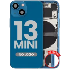 Back Housing W/ Small Parts For iPhone 13 Mini (US Version) (Aftermarket Plus) (Blue)