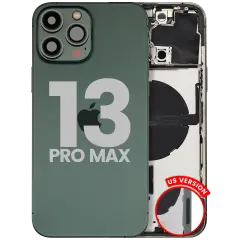 Back Housing W/ Small Parts For iPhone 13 Pro Max (US Version) (Used OEM Pull: Grade C) (Alpine Green)
