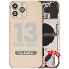 Back Housing W/ Small Parts For iPhone 13 Pro Max (US Version) (Aftermarket Plus) (Gold)