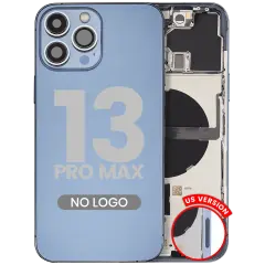 Back Housing W/ Small Parts For iPhone 13 Pro Max (US Version) (Aftermarket Plus) (Sierra Blue)