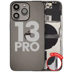 Back Housing W/ Small Parts For iPhone 13 Pro (US Version) (Used OEM Pull: Grade A) (Graphite)