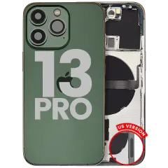 Back Housing W/ Small Parts For iPhone 13 Pro (US Version) (Used OEM Pull: Grade A) (Alpine Green)