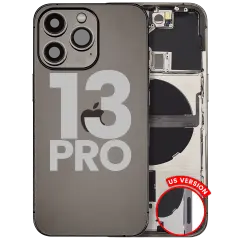 Back Housing W/ Small Parts For iPhone 13 Pro (US Version) (Used OEM Pull: Grade C) (Graphite)