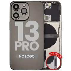 Back Housing W/ Small Parts For iPhone 13 Pro (US Version) (Aftermarket Plus) (Graphite)
