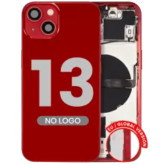 Back Housing W/ Small Parts For iPhone 13 (EU / Global Version) (Aftermarket Plus) (Red)