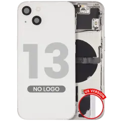 Back Housing W/ Small Parts For iPhone 13 (US Version) (Aftermarket Plus) (Starlight)