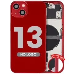 Back Housing W/ Small Parts For iPhone 13 (US Version) (Aftermarket Plus) (Red)