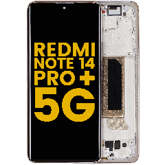 OLED Assembly With Frame For Xiaomi Redmi Note 14 Pro+ 5G (Refurbished) (Sand Gold)