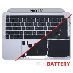 Top Case With Battery And Keyboard For MacBook Pro 13" A2338 (2020) / (Genuine OEM) (US Keyboard) (Silver)