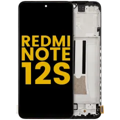 OLED Assembly With Frame For Xiaomi Redmi Note 12S (Refurbished)(Black)