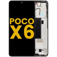 OLED Assembly With Frame For Xiaomi Poco X6 (Refurbished) (Black)
