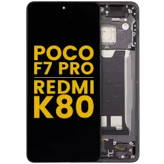 OLED Assembly With Frame For Xiaomi Poco F7 Pro / Redmi K80 (Refurbished) (Black)