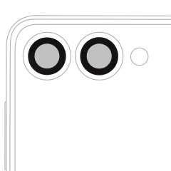 Back Camera Lens (Glass Only) With Adhesive For Samsung Galaxy Z Flip 7 5G (F766) (2 Piece Set)