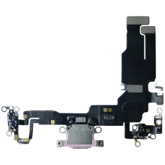 Charging Port Flex Cable For iPhone 15 (Used OEM Pull) (Pink)