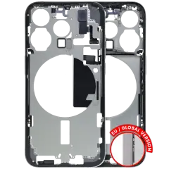 Mid-Frame Housing  W/ Small Parts For iPhone 15 Pro (EU / Global Version) (Used OEM Pull: Grade C) (Natural Titanium)